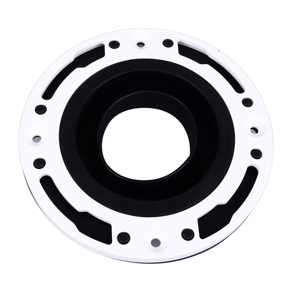 Toilet Flange Repair Kit Black Durable Silicone ABS Easy Installation Toilet Flange Replacement Kit for 4in 5in Pipe