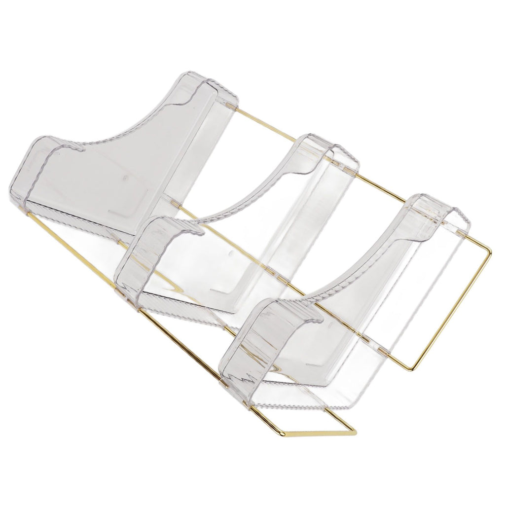 3 Tier Makeup Shelf Organizer Easy Access Aesthetic Corner Bathroom Countertop Organizer for Cosmetics Skincare Transparent
