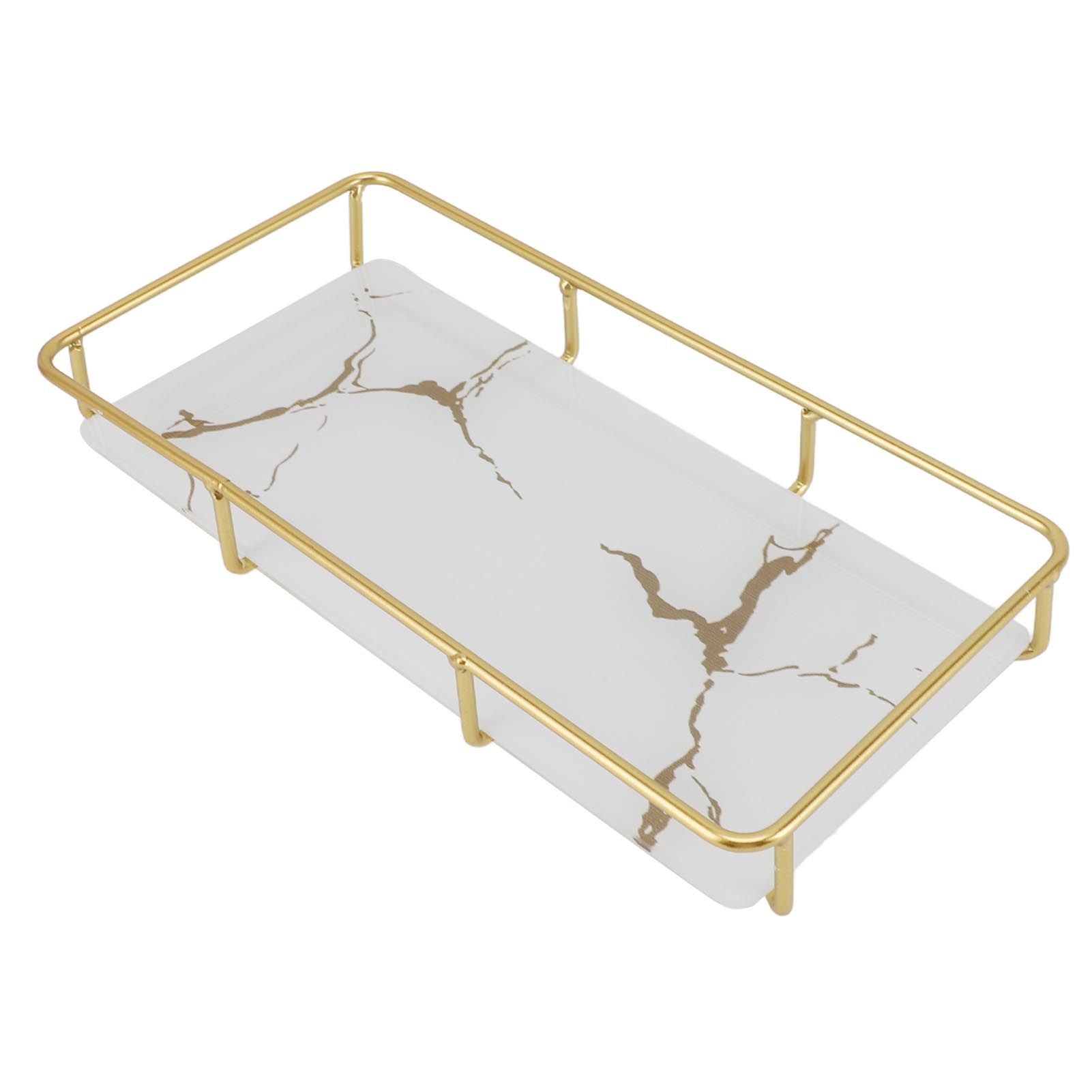 Bathroom Vanity Tray Modern Stylish Anti Slip Kitchen Sink Countertop Storage Organizer S White