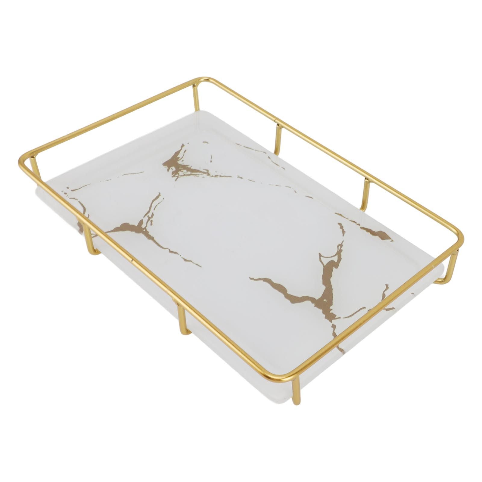 Bathroom Vanity Tray Modern Stylish Anti Slip Kitchen Sink Countertop Storage Organizer L White