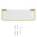 Floating Shelf Space Aluminum Acrylic Wall Mounted Decorative Storage Shelf for Kitchen Bathroom Living Room Bedroom Gold