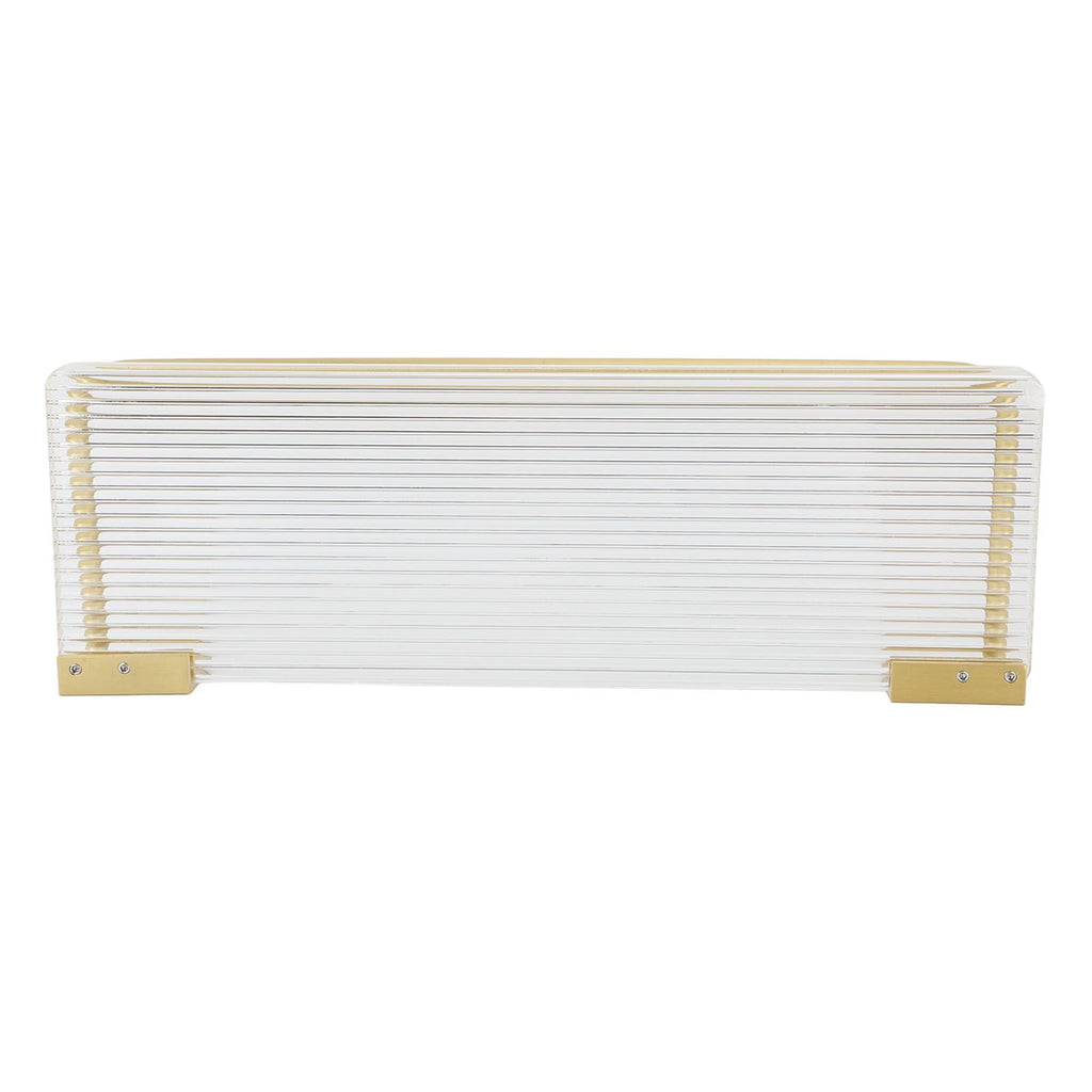 Floating Shelf Space Aluminum Acrylic Wall Mounted Decorative Storage Shelf for Kitchen Bathroom Living Room Bedroom Gold
