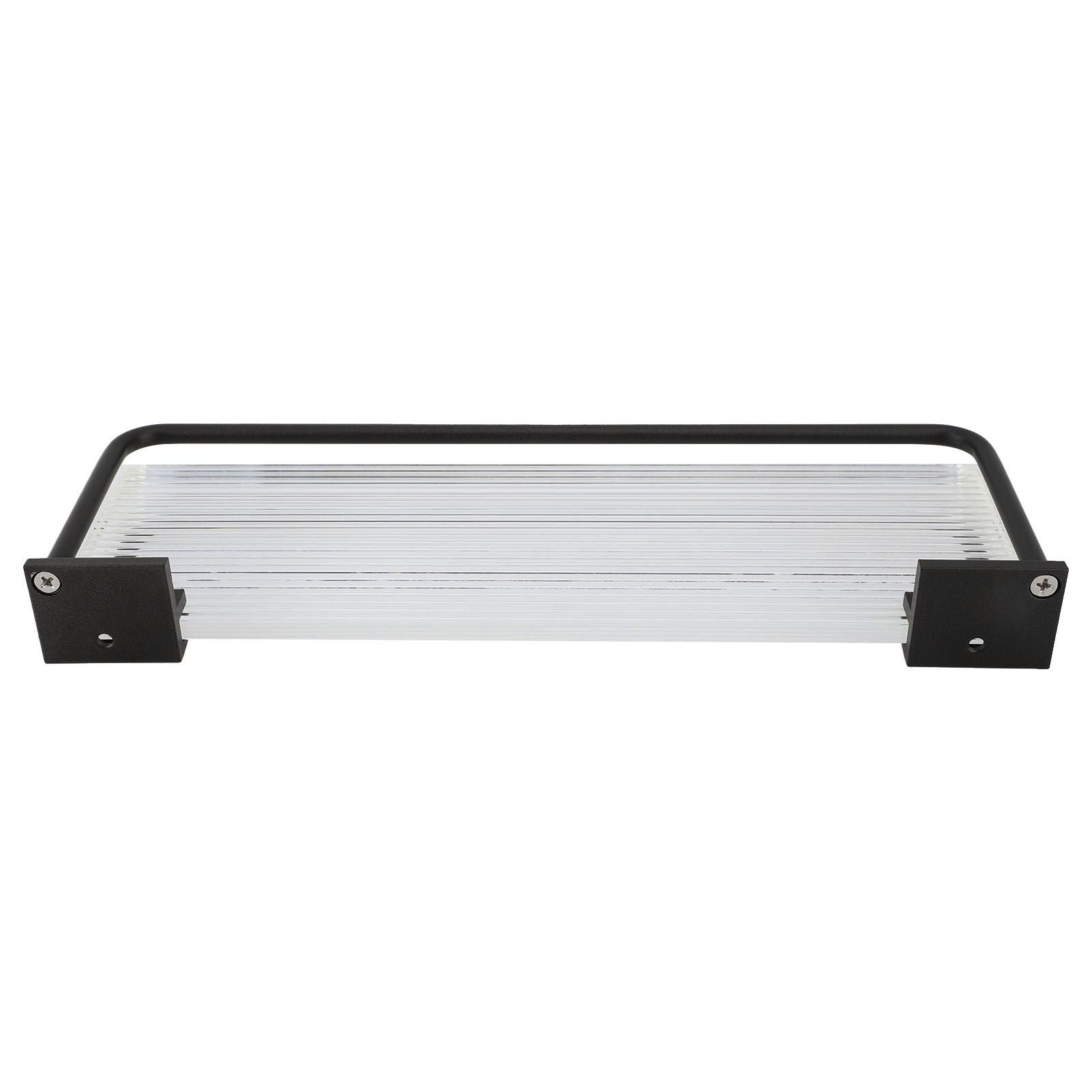 Floating Shelf Space Aluminum Acrylic Wall Mounted Decorative Storage Shelf for Kitchen Bathroom Living Room Bedroom Black