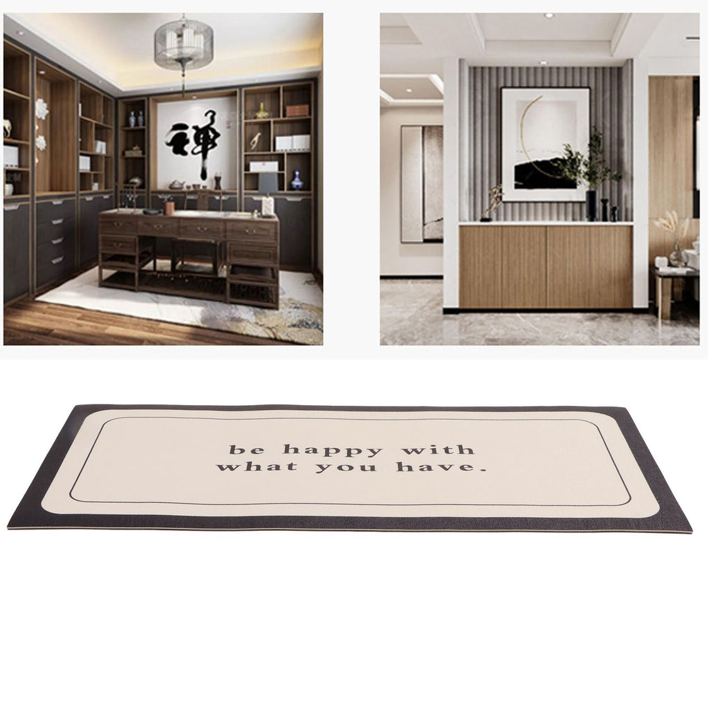 Coffee Mat Pu Leather Anti Slip Stain Resistant Waterproof Table Mat for Kitchen Countertop 30× 80cm/11.8 X 31.5in