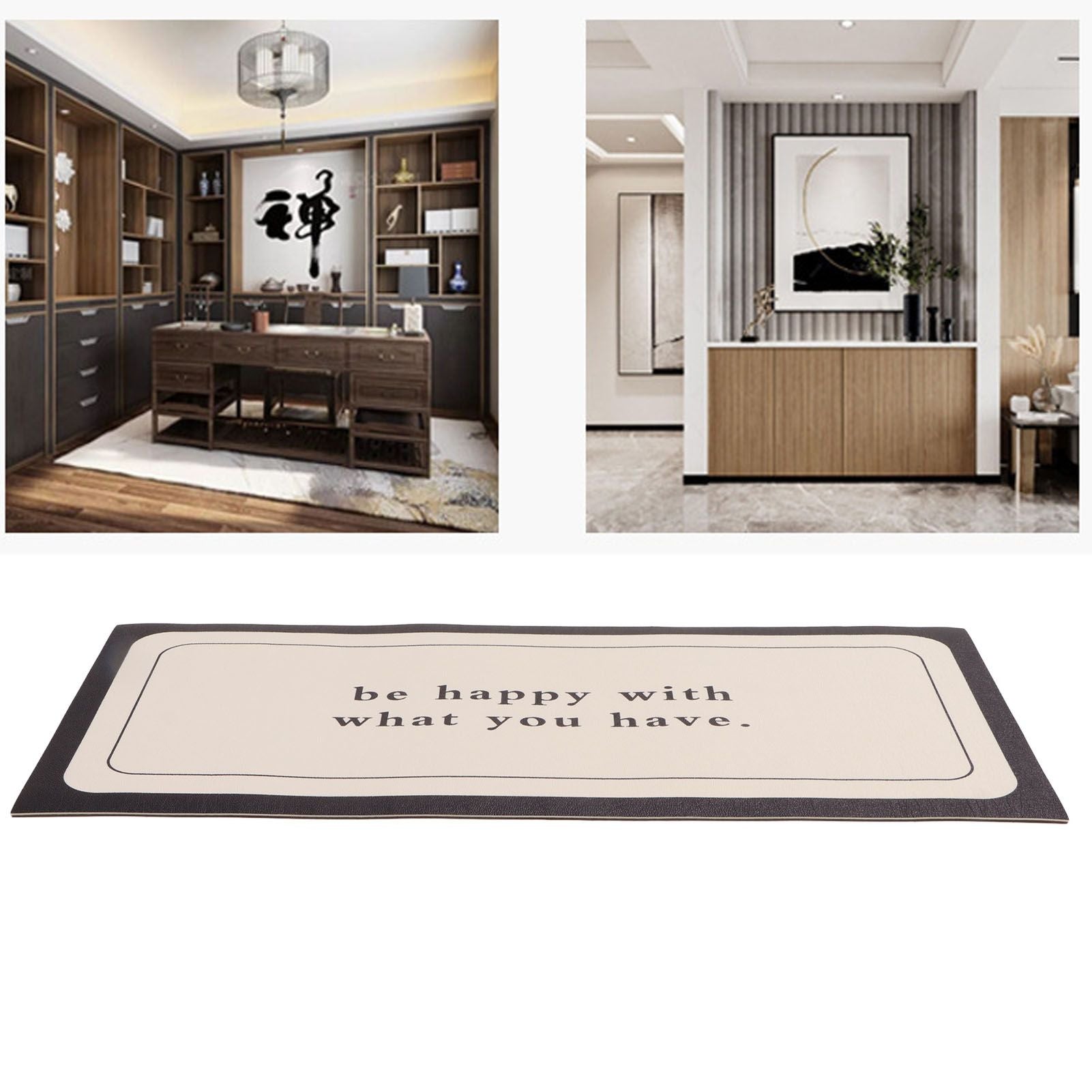 Coffee Mat Pu Leather Anti Slip Stain Resistant Waterproof Table Mat for Kitchen Countertop 30× 80cm/11.8 X 31.5in