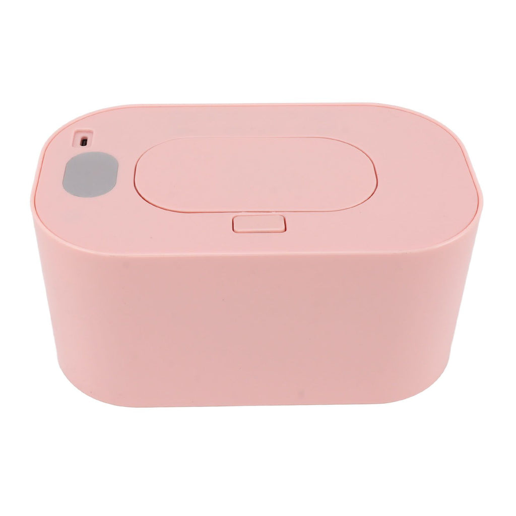 Wipe Warmer Wet Wipe Dispenser USB Powered Constant Temperature Large Capacity with Display Wipe Heater for Infants Pink