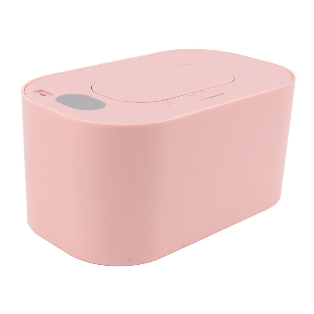 Wipe Warmer Wet Wipe Dispenser USB Powered Constant Temperature Large Capacity with Display Wipe Heater for Infants Pink