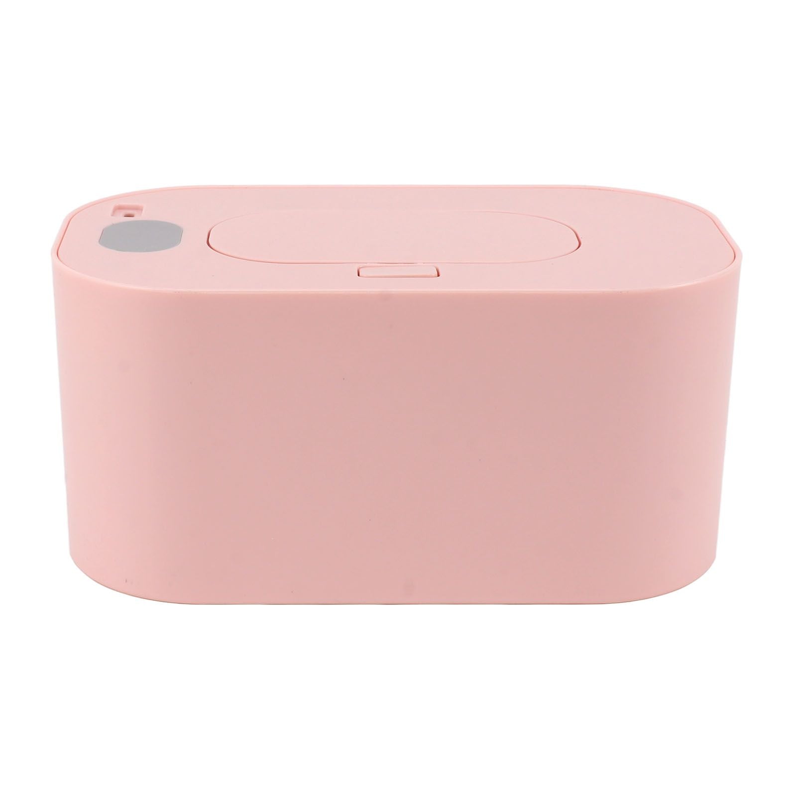 Wipe Warmer Wet Wipe Dispenser USB Powered Constant Temperature Large Capacity with Display Wipe Heater for Infants Pink
