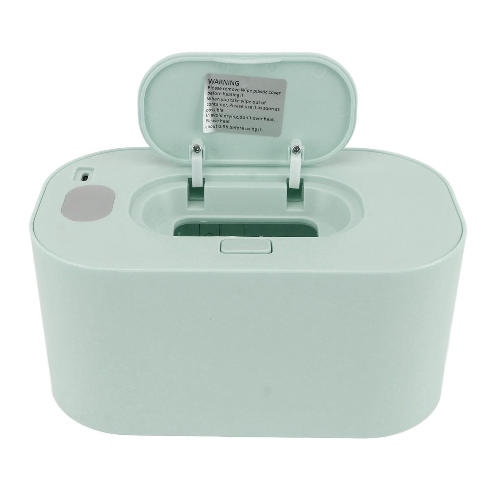 Wipe Warmer Wet Wipe Dispenser USB Powered Constant Temperature Large Capacity with Display Wipe Heater for Infants Green