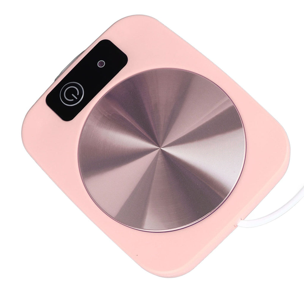 Coffee Warmer Smart Constant Temperature USB Powered Portable Mug Warmer for Office Travel Home Pink
