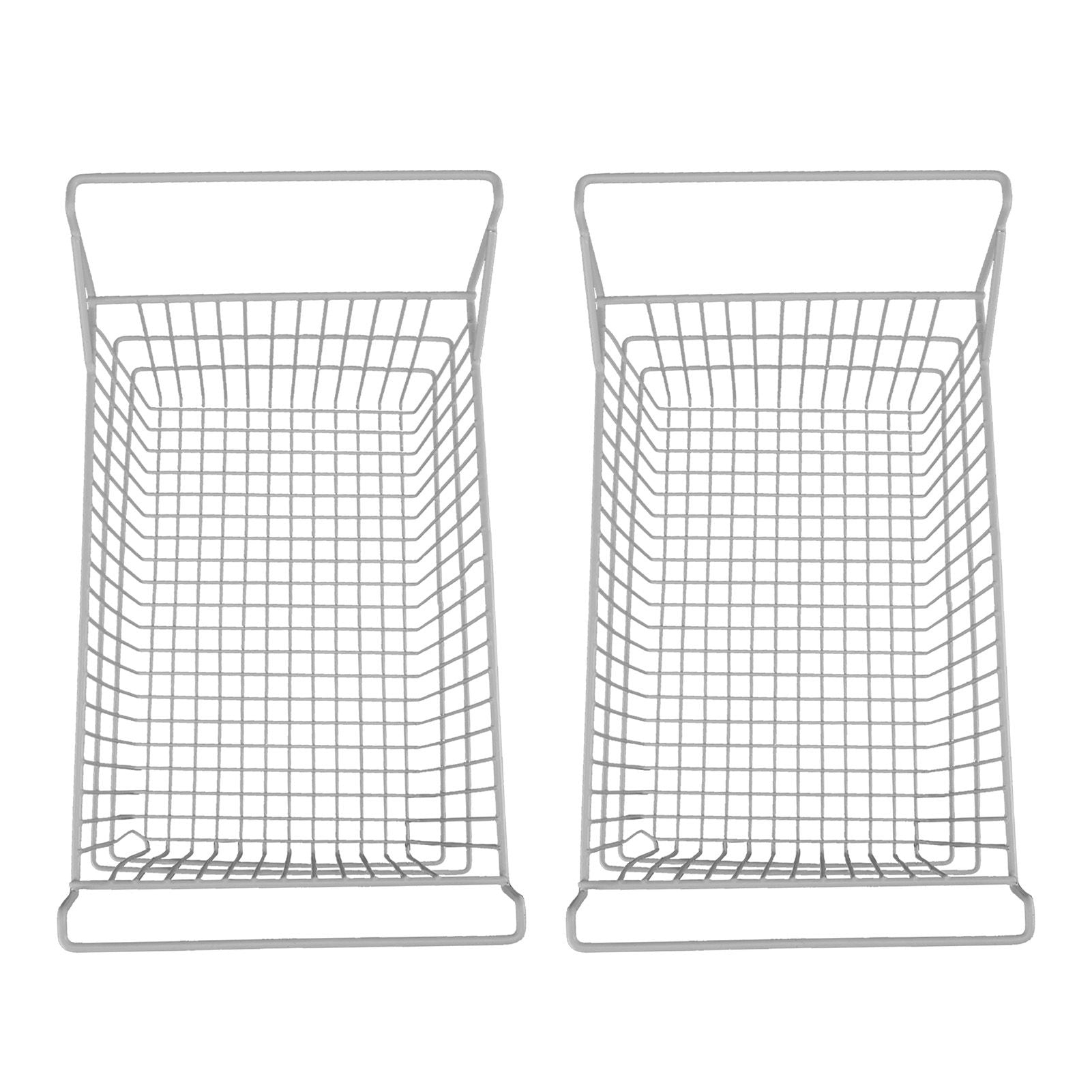 2pcs Freezer Baskets for Chest Freezer Household Wire Storage Basket Bins Organizer with High Low Handles for Kitchen Pantry Cabinet 50x24cm / 19.7x9.4in