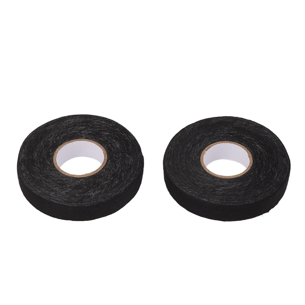 6pcs Cloth Tape Black Noise Damping Heat Proof Shock Absorbing Wear Proof Flame Retardant 19mmx25m Wire Harness Wrapping Tape for Car Engine