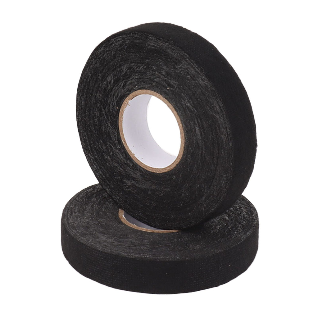 6pcs Cloth Tape Black Noise Damping Heat Proof Shock Absorbing Wear Proof Flame Retardant 19mmx25m Wire Harness Wrapping Tape for Car Engine