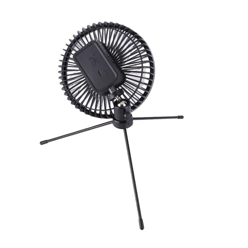 Solar Camping Fan with Tripod IP67 Waterproof Adjustable Portable Camping Fan with 10W Solar Panel for Outdoor Camping