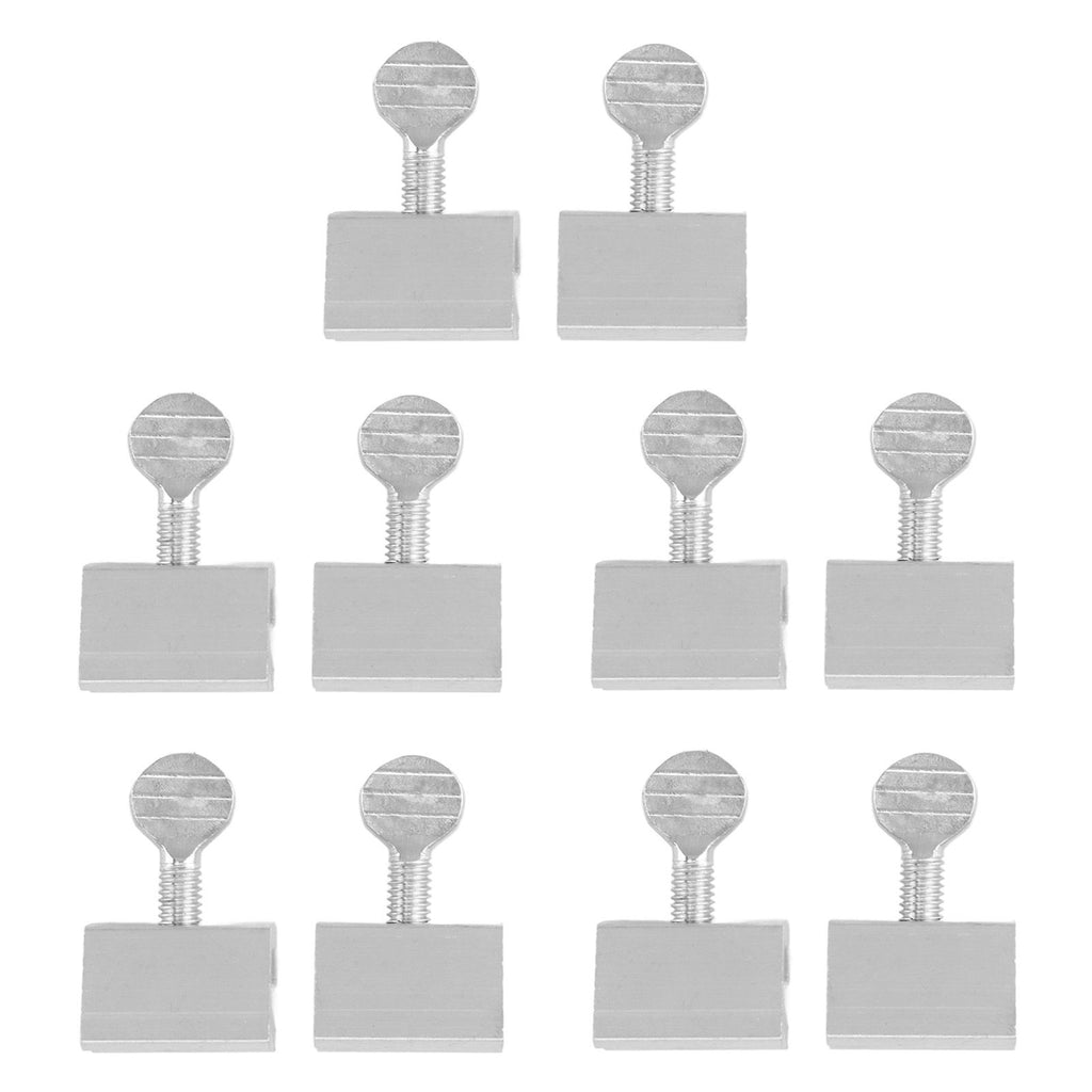 10pcs Sliding Window Security Lock Security Door Stopper Safety Lock Drill Free Install Anti Theft Limit Round Handle Silver