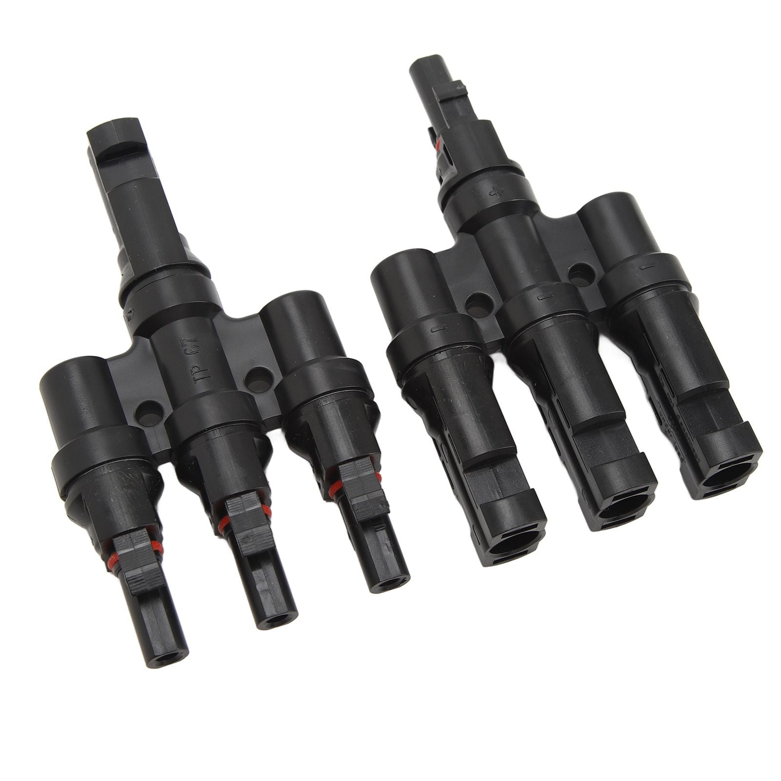 PV Solar Branch Connectors 1 to 3 Waterproof High Current Carrying Capacity Solar Panel T Branch Connector for Parallel Connection