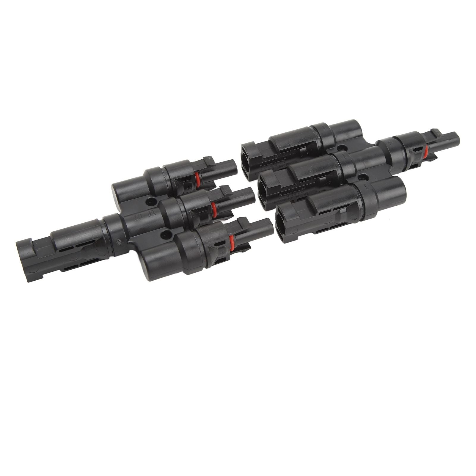 PV Solar Branch Connectors 1 to 3 Waterproof High Current Carrying Capacity Solar Panel T Branch Connector for Parallel Connection