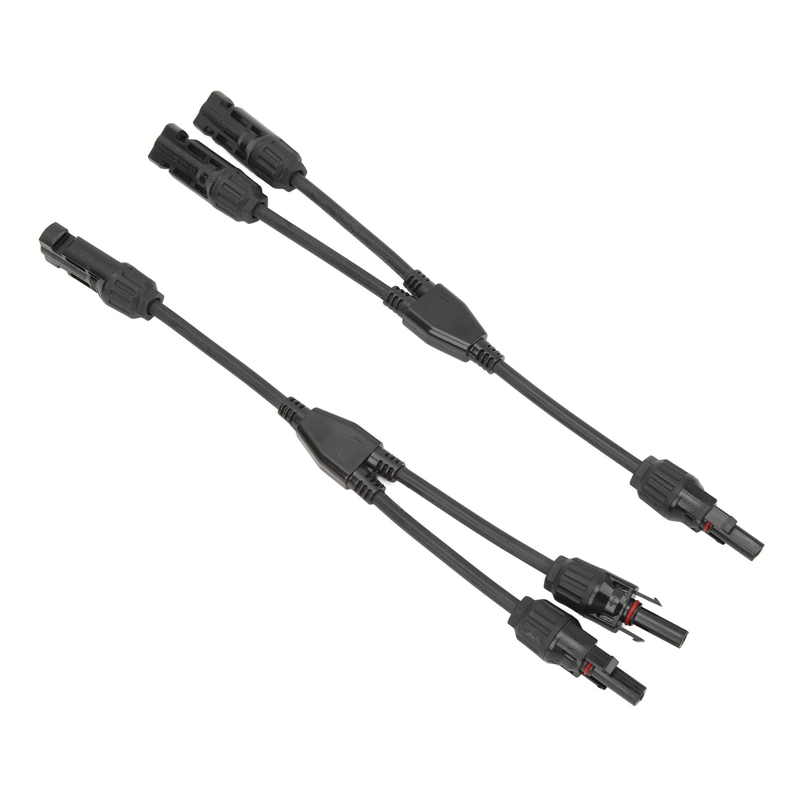 1 Pair Solar Panel Y Branch Parallel Cable 2 to 1 Solar Connectors Y Branch Parallel Adapter Cable Wire Plug Tool Kit MFF FMM 30CM 0.98FT