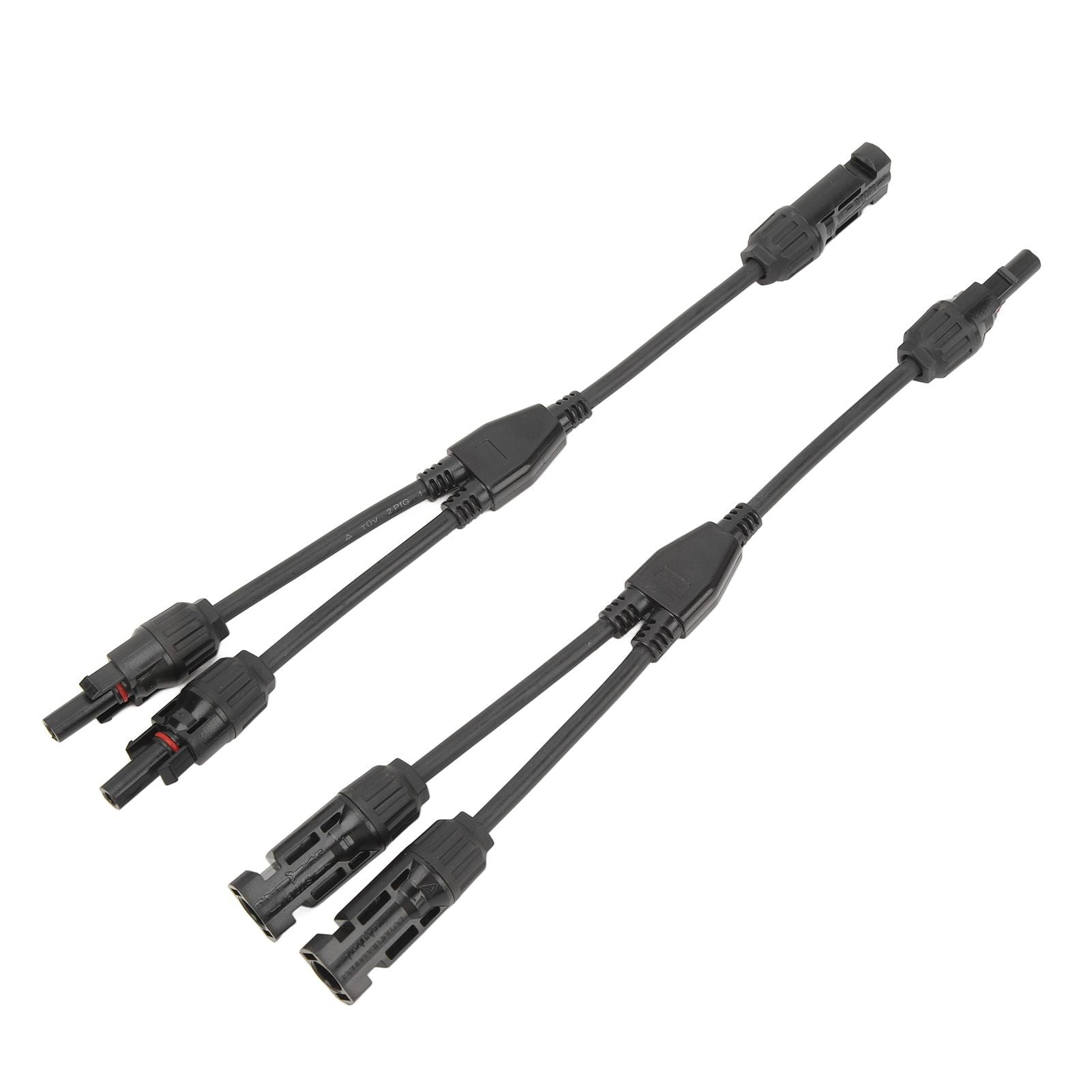 1 Pair Solar Panel Y Branch Parallel Cable 2 to 1 Solar Connectors Y Branch Parallel Adapter Cable Wire Plug Tool Kit MFF FMM 30CM 0.98FT