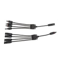 Solar Connectors 1 to 4 Y Branch Parallel Adapter Cable Wire Plug Tool Kit for Solar Panel