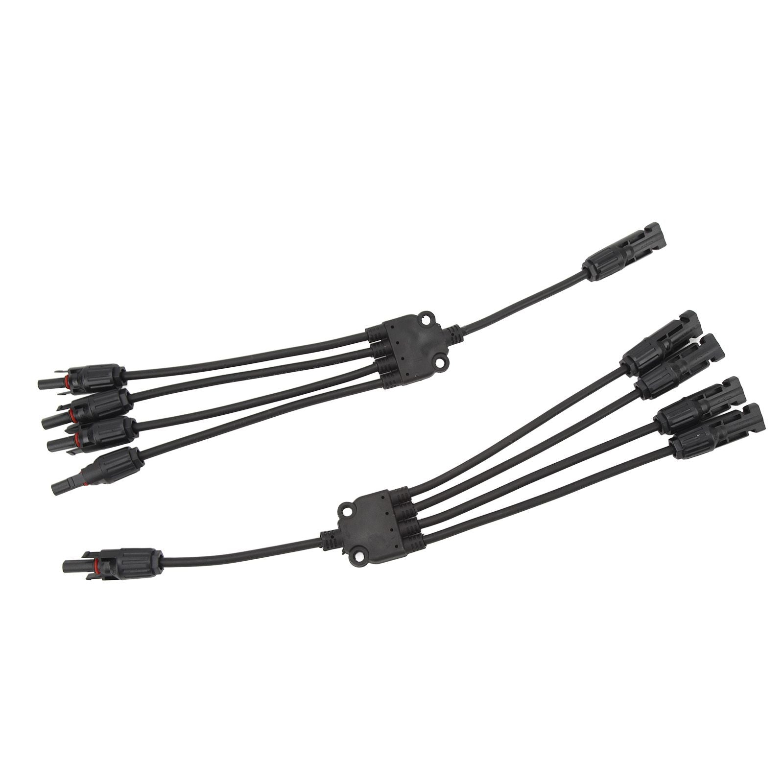 Solar Connectors 1 to 4 Y Branch Parallel Adapter Cable Wire Plug Tool Kit for Solar Panel