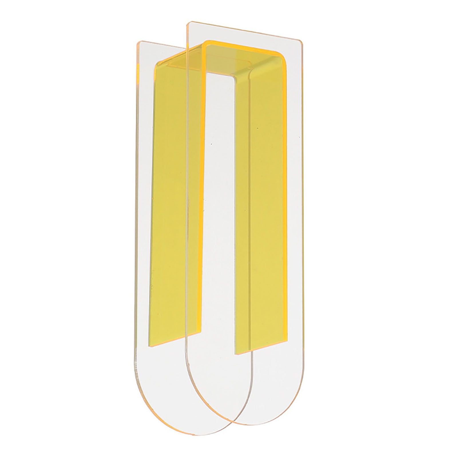 Modern Acrylic Clear Vase Colorful Acrylic Flower Vase for Wedding Party Home Table Decor Semi Colorful Lemon Yellow