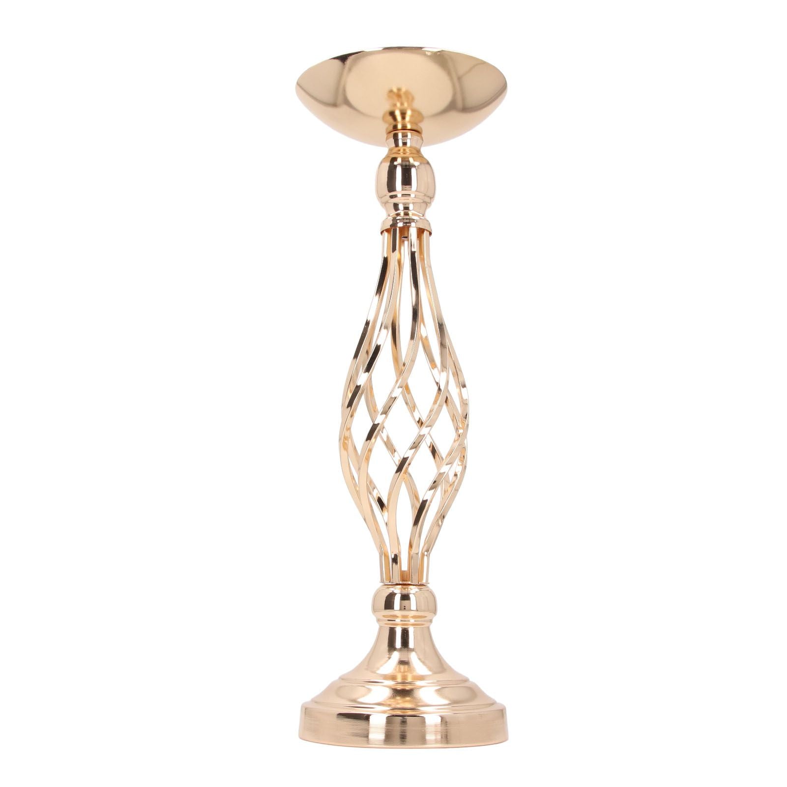 Table Candlestick Ornament Iron Twisted Curb Candle Holder Decorative Ornament Wedding Candlestick Decoration Gold S
