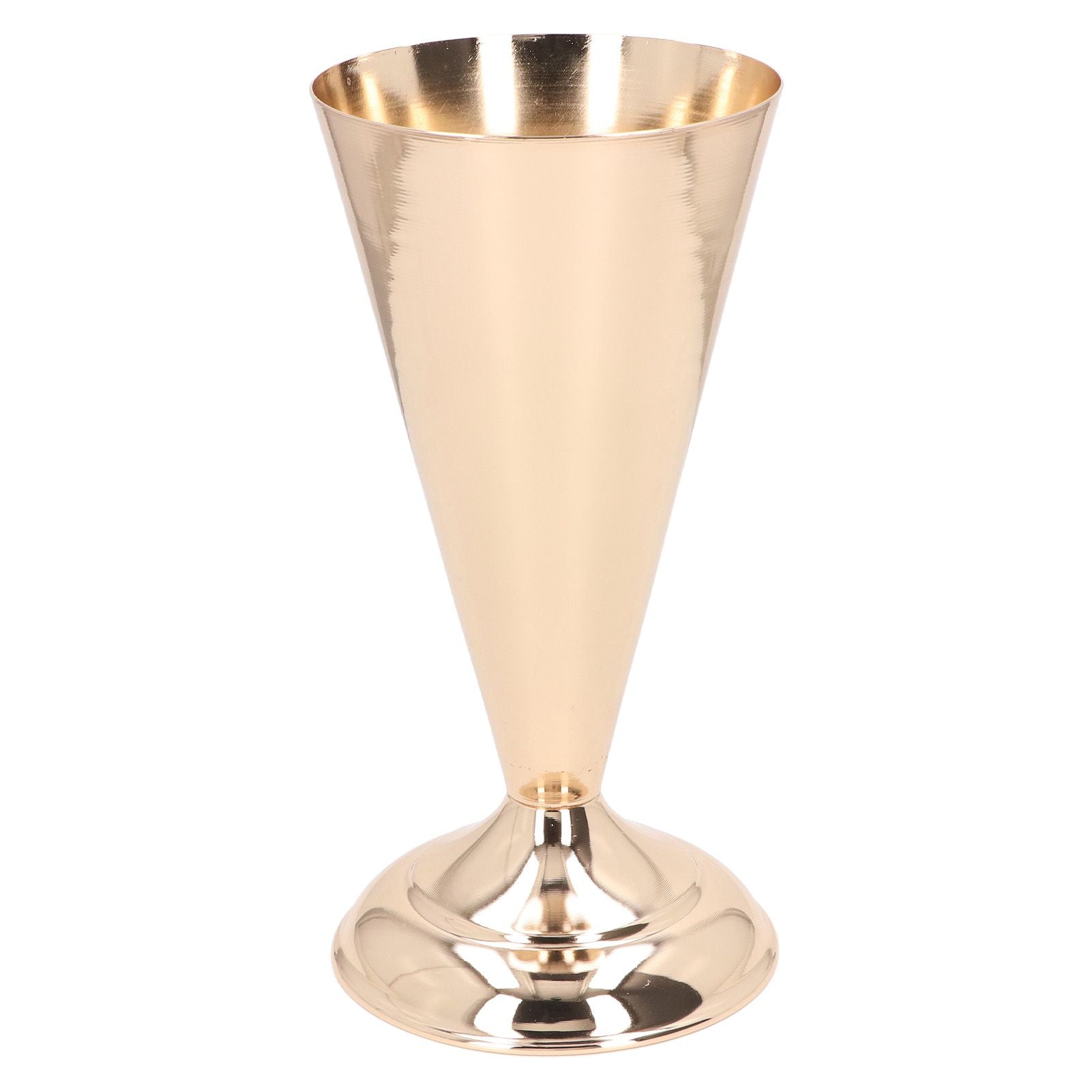 Golden Iron Vase European Style Exquisite Decorative Vintage Flower Vase for Wedding Hotel Party Home 12x26cm / 4.7x10.2in