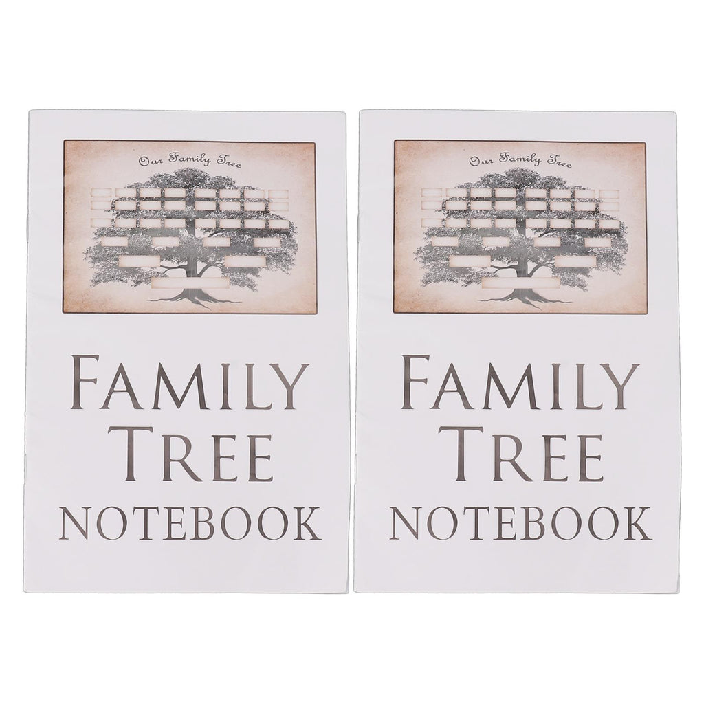2Pcs Family Tree Notebook 16 Pages Double Sides Family History Record Book Workbook for Family Office Stationery
