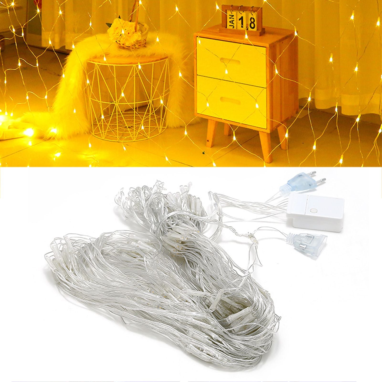 Net Mesh String LED Lights 4.9x4.9ft Waterproof Outdoor Christmas Net Lights for Christmas Outdoor Wedding