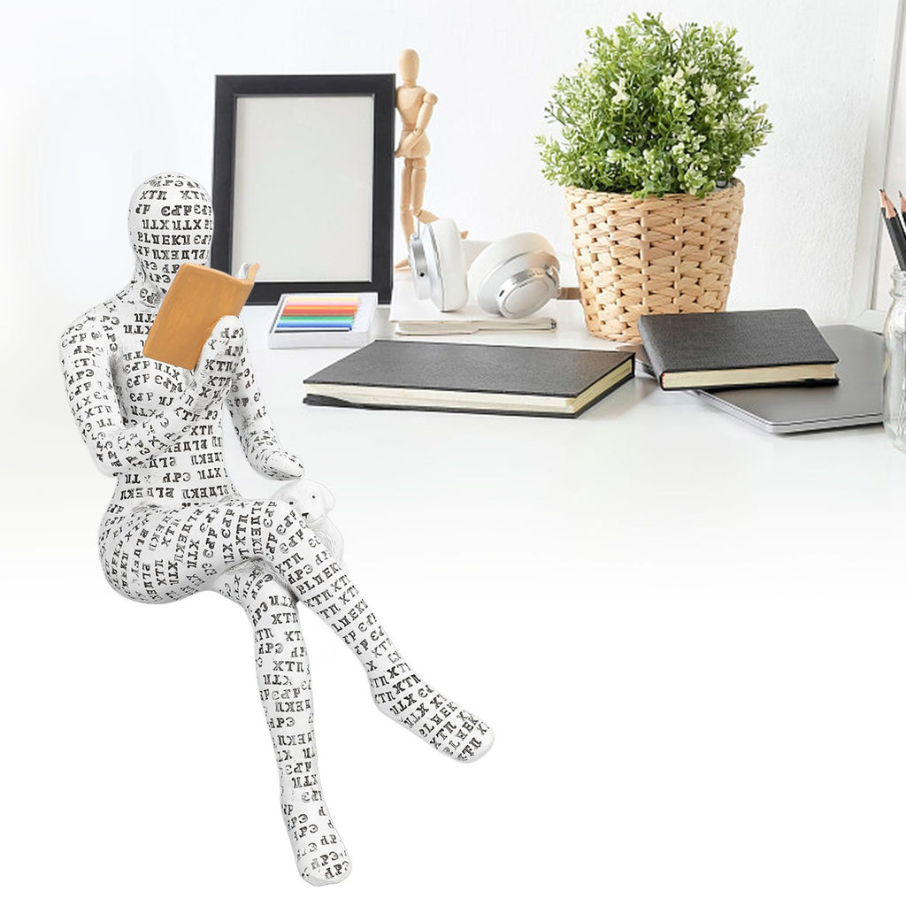 Women Thinker Statue Unique Resin Pulp Reading Women Figurine Decor for Home Office Library W310 11