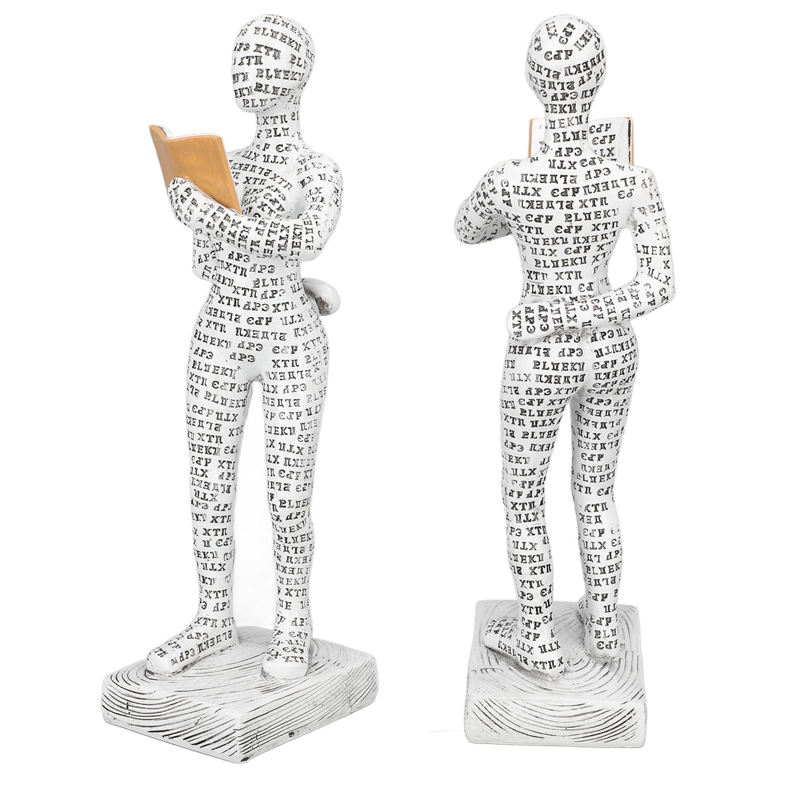 Women Thinker Statue Unique Resin Pulp Reading Women Figurine Decor for Home Office Library W310 12