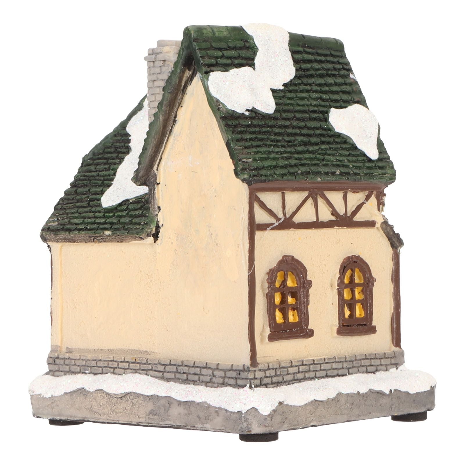 Christmas Village House Vintage Exquisite Landscaping LED Lighted Christmas House for Home Decor Presents Type B