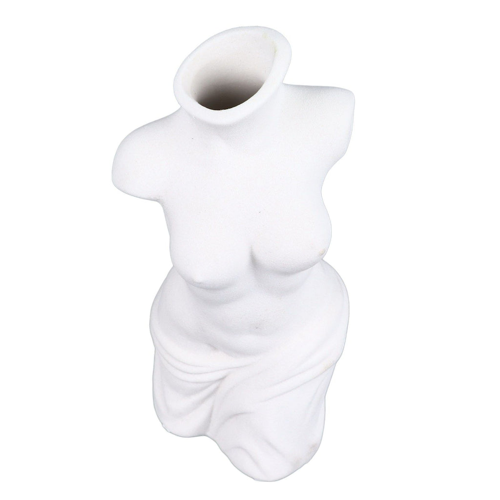 Female Body Vase White Ceramic Creative Feminine Curve Vases for Home Living Room Guesthouse Decoration