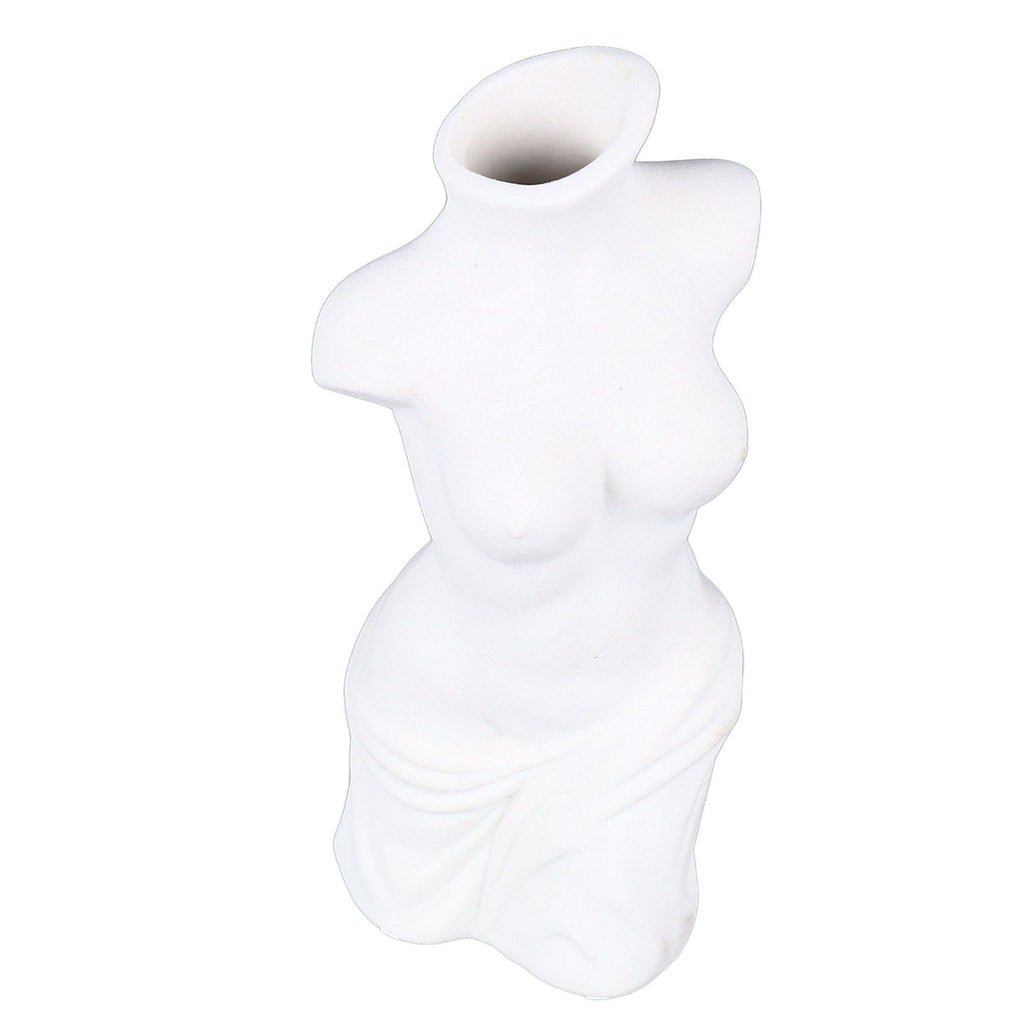 Female Body Vase White Ceramic Creative Feminine Curve Vases for Home Living Room Guesthouse Decoration