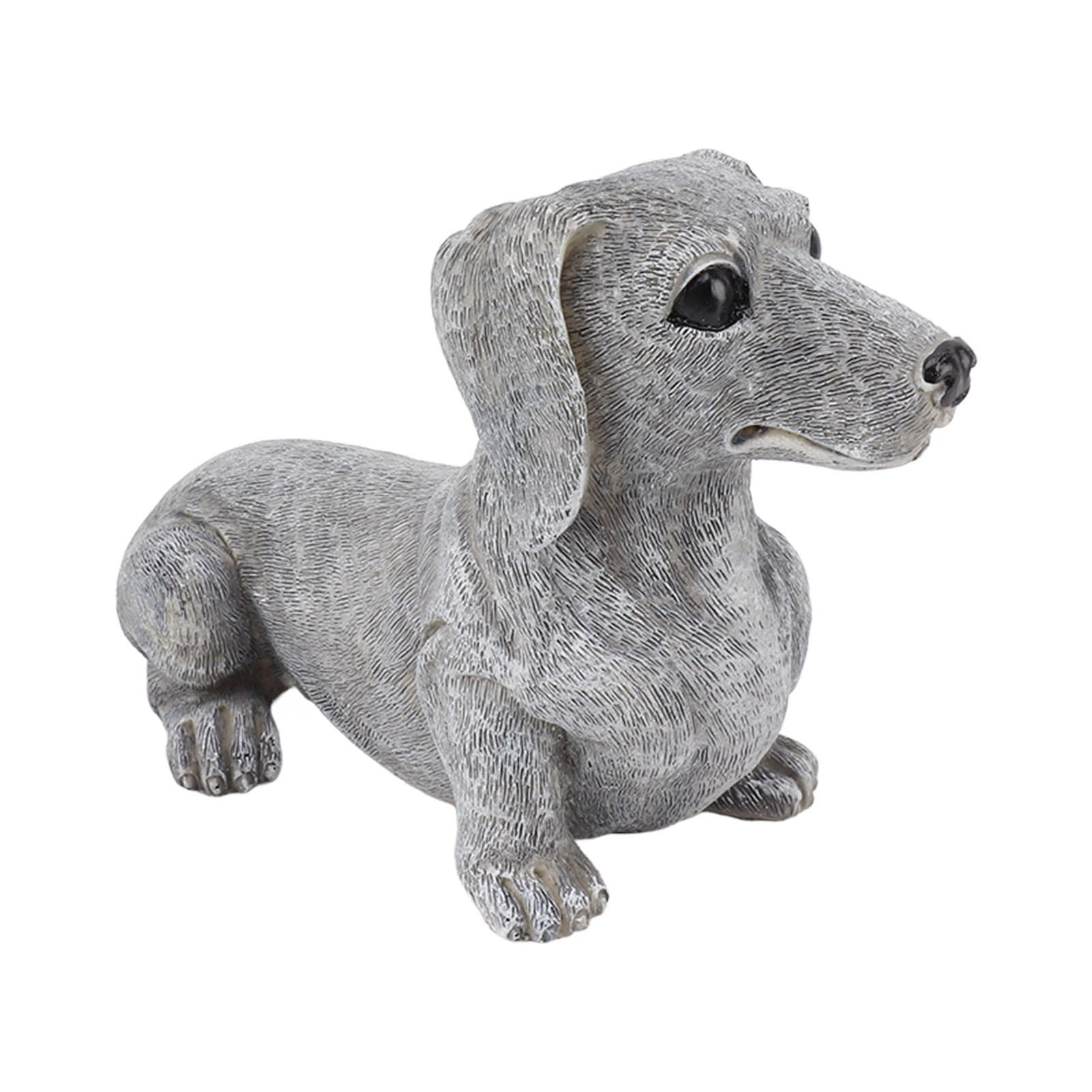 Dachshund Figurine Resin Dachshund Sculpture Outdoor Statue Ornament Dog Lover Gift For Garden Patio Lawn Courtyard Home Desktop Decoration