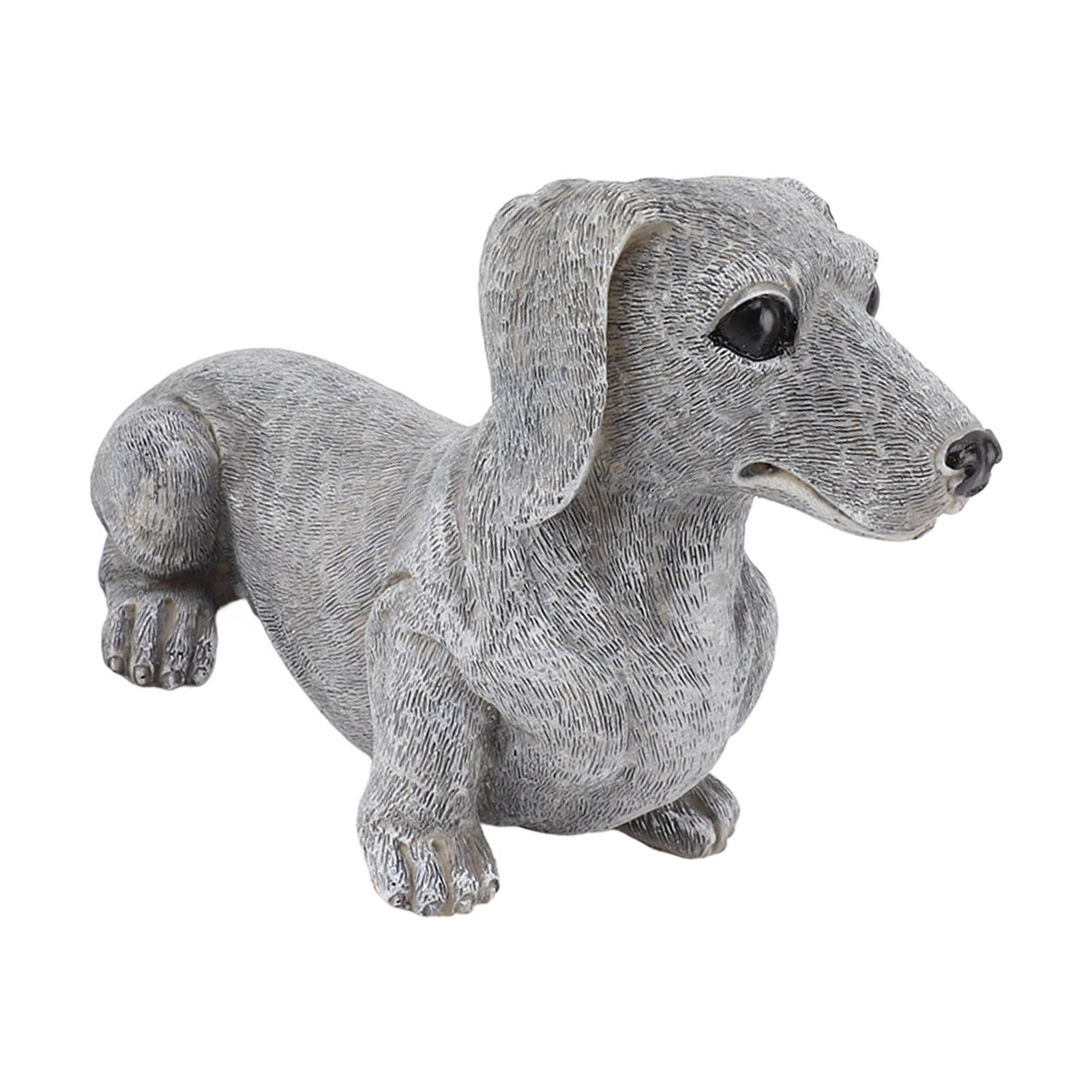 Dachshund Figurine Resin Dachshund Sculpture Outdoor Statue Ornament Dog Lover Gift For Garden Patio Lawn Courtyard Home Desktop Decoration
