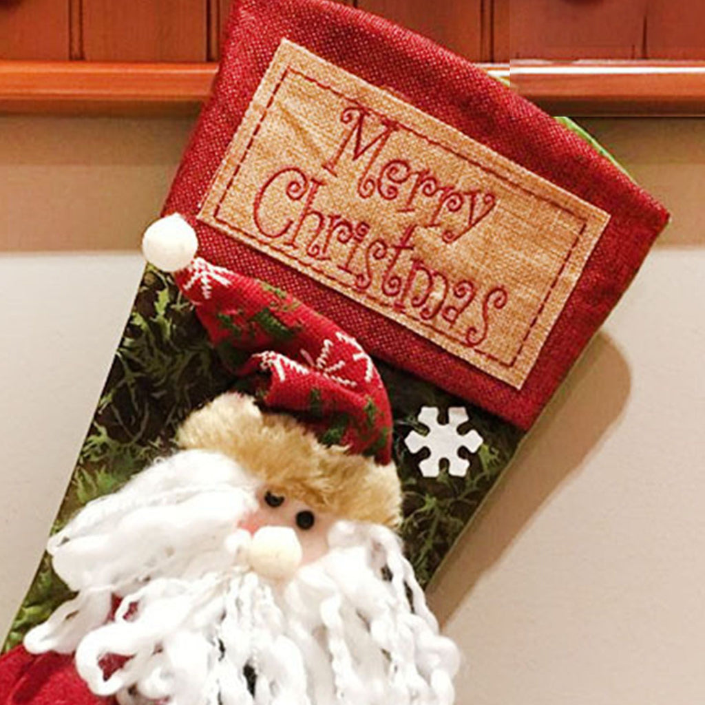Christmas Stockings Exquisite Handcrafted Personalized Xmas Hanging Stocking for Gift Exchange Party Favor Old Man