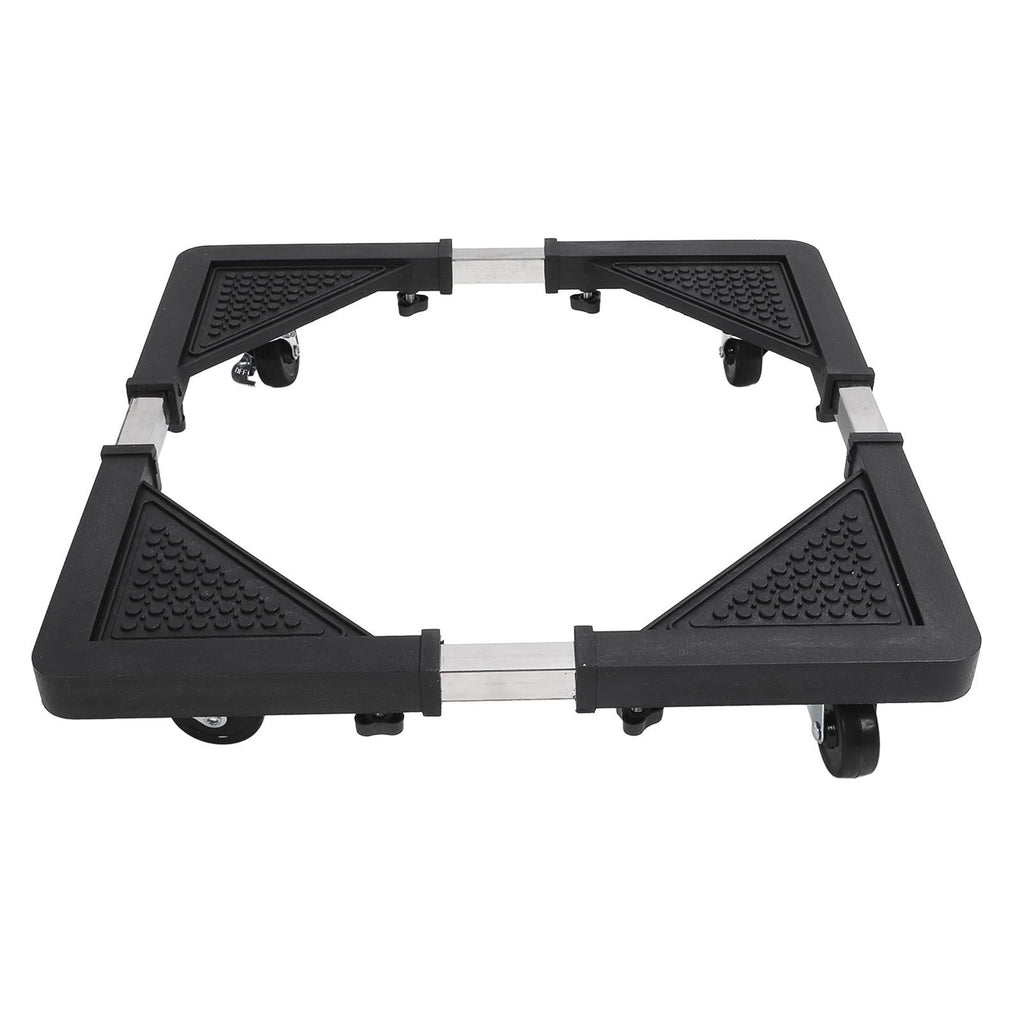 Adjustable Refrigerator Stand with 4 Locking Wheels Reduce Noise Furniture Dolly Mobile Roller for Dryer Washing Machine
