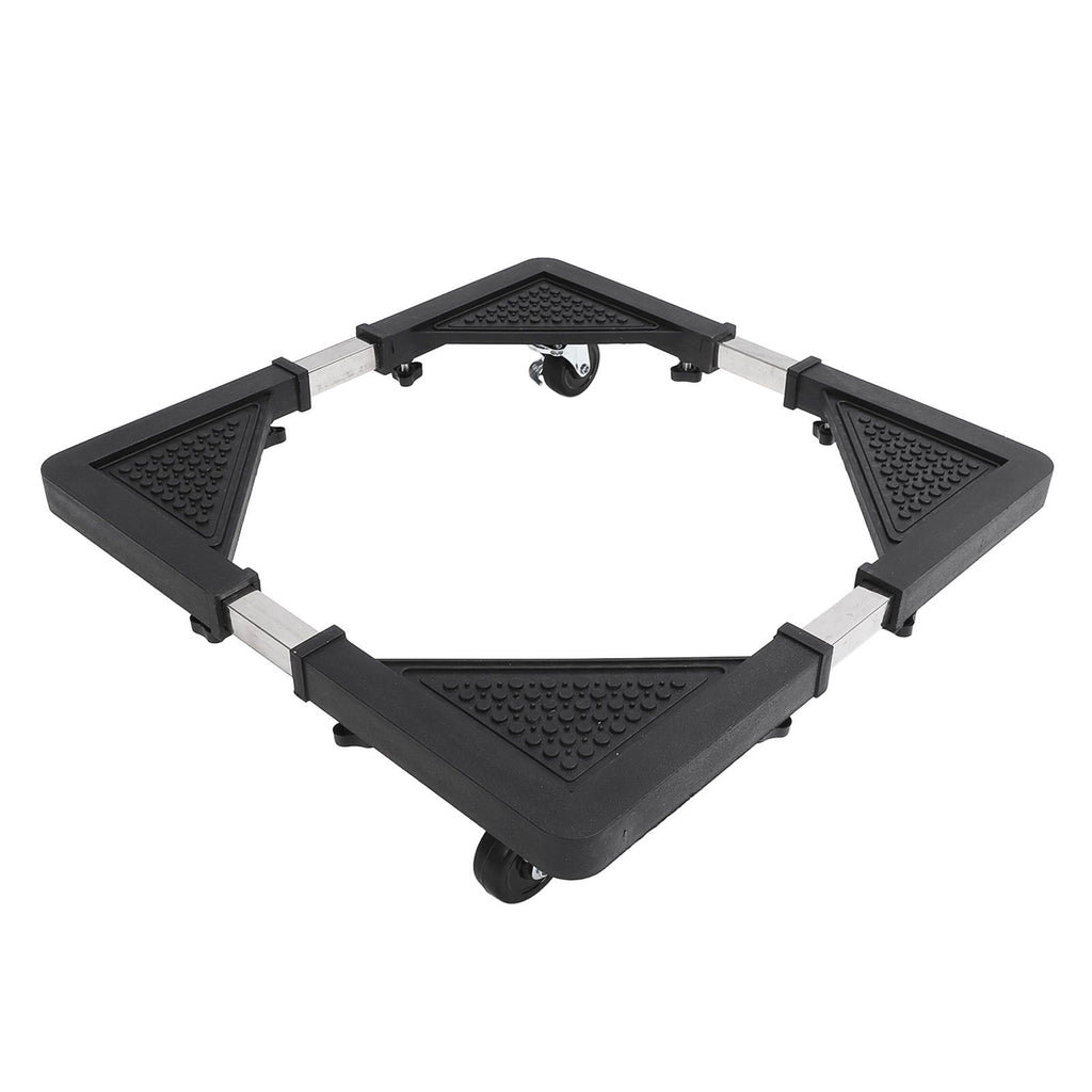 Adjustable Refrigerator Stand with 4 Locking Wheels Reduce Noise Furniture Dolly Mobile Roller for Dryer Washing Machine