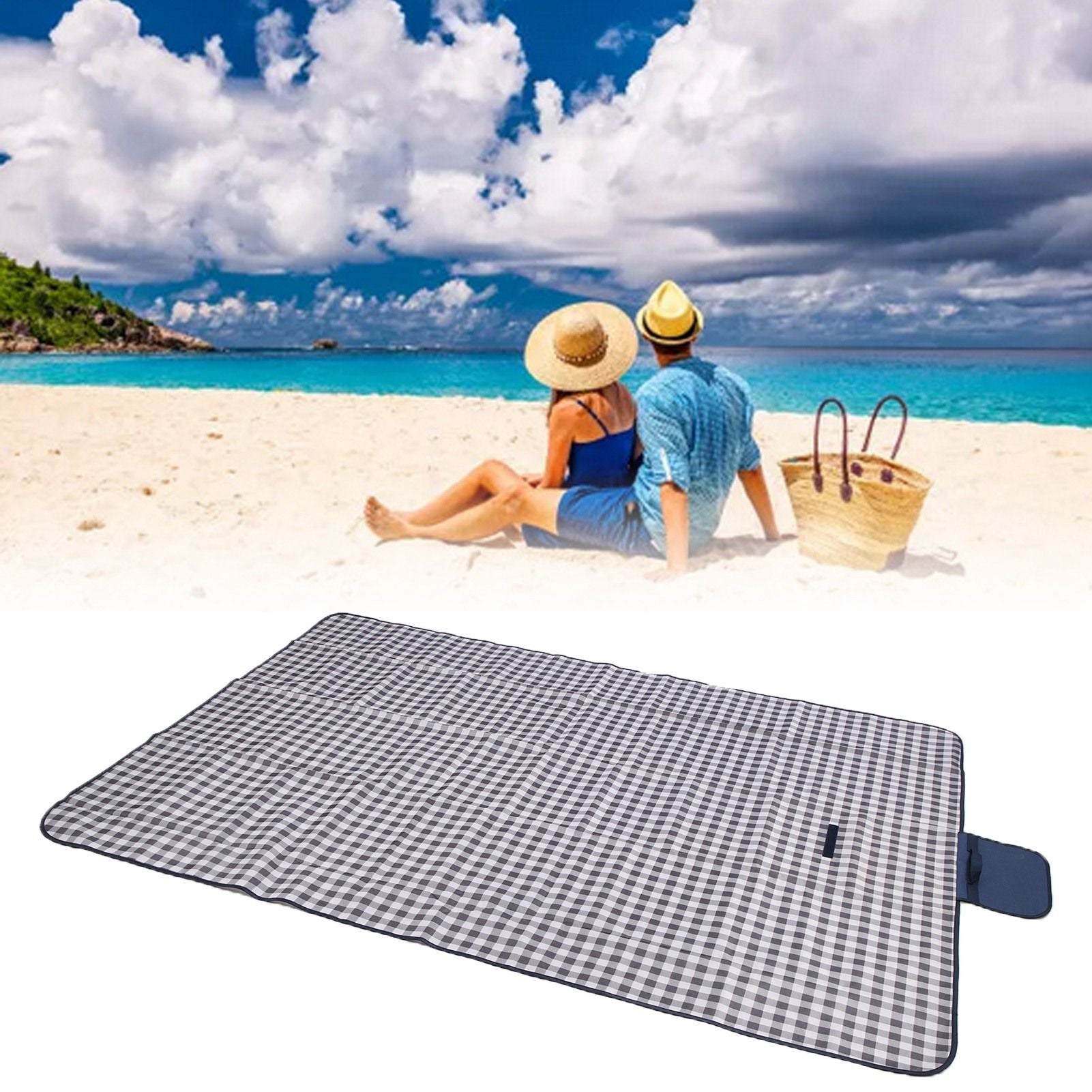 Picnic Mat Multifunctional Oxford Cloth Waterproof Thicken Portable Outdoor Picnic Blanket for Beach Camping
