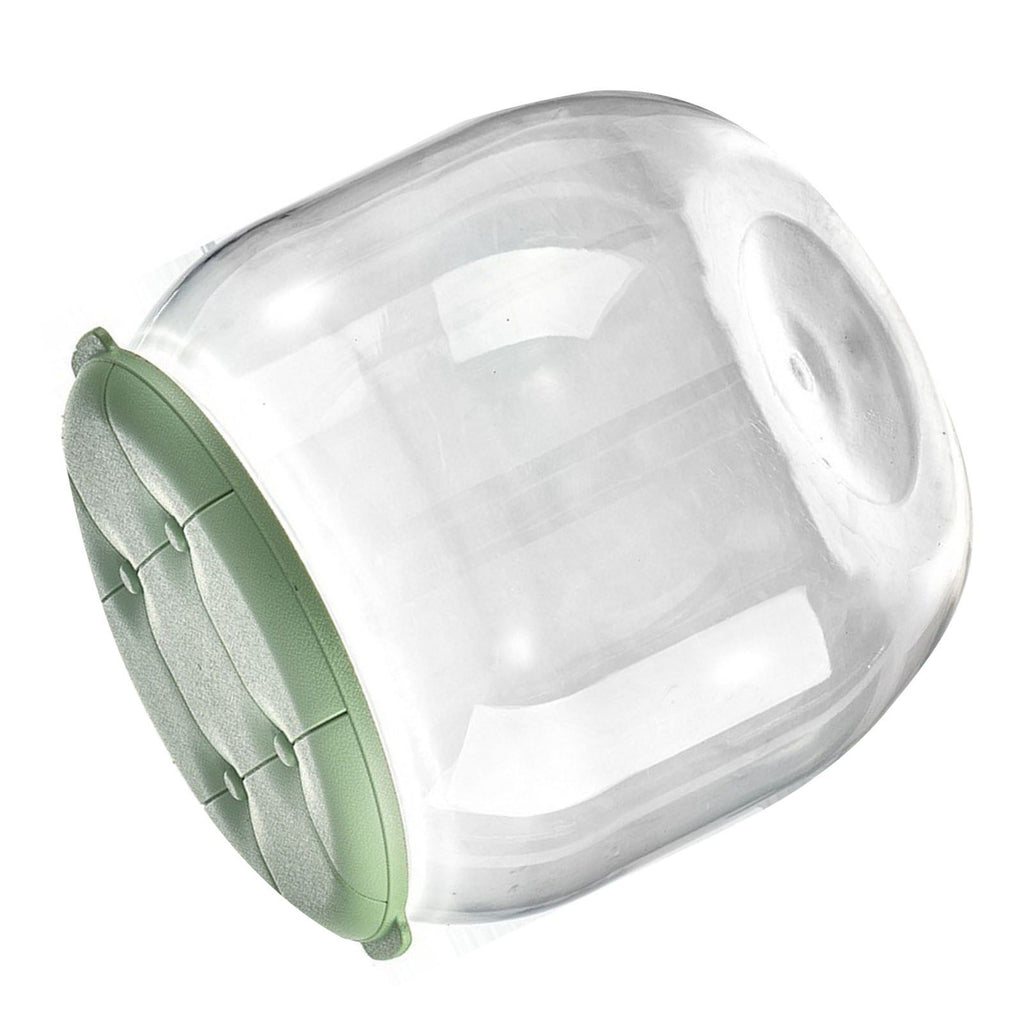 Toy Storage Stool Multipurpose Innovative Round Shape Transparent Storage Stool for Home Living Room Entryway Green