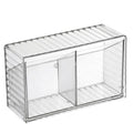 Cosmetics Wall Mounted Storage Box Non Punching Plastic 2 Compartment Holder Bathroom Supplies