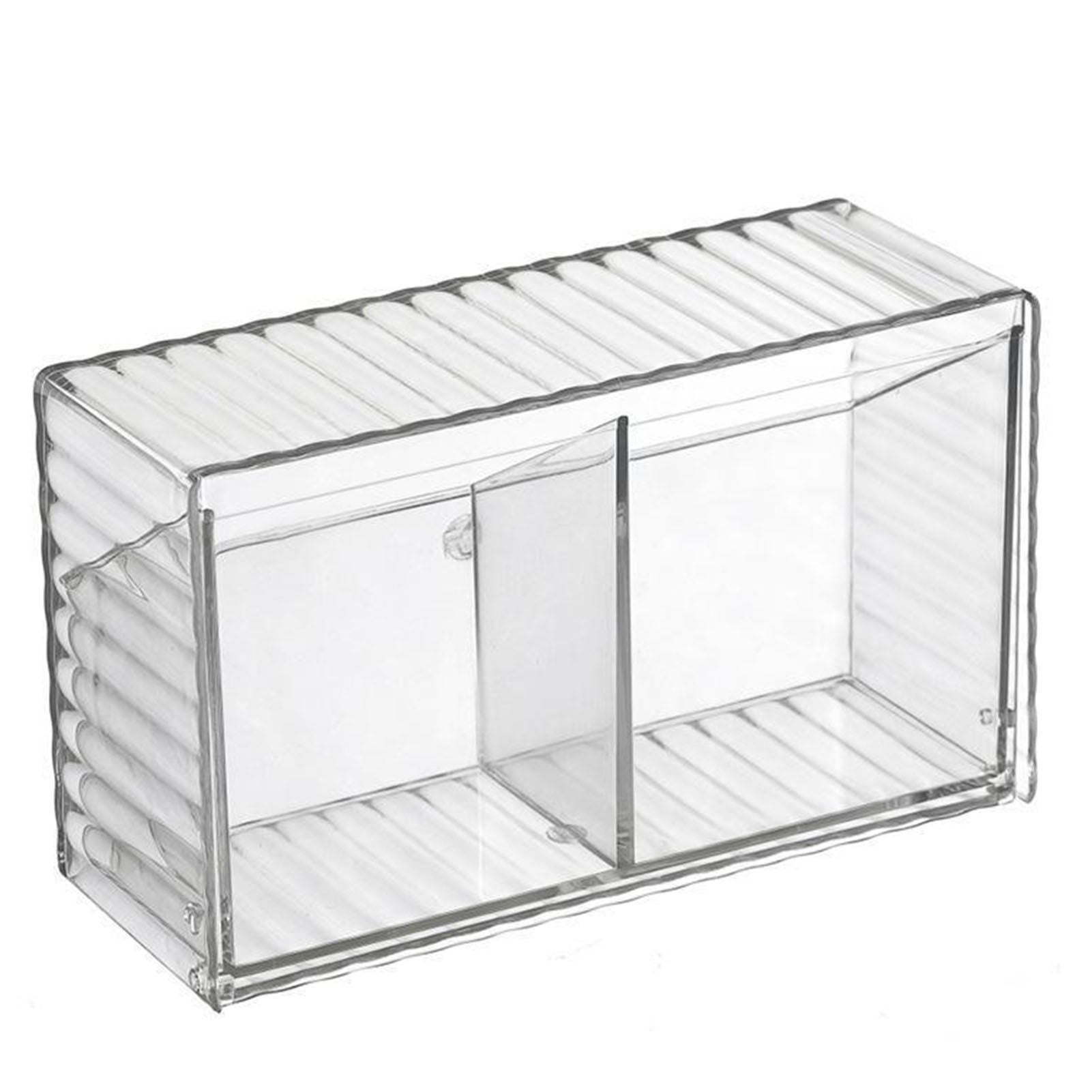 Cosmetics Wall Mounted Storage Box Non Punching Plastic 2 Compartment Holder Bathroom Supplies