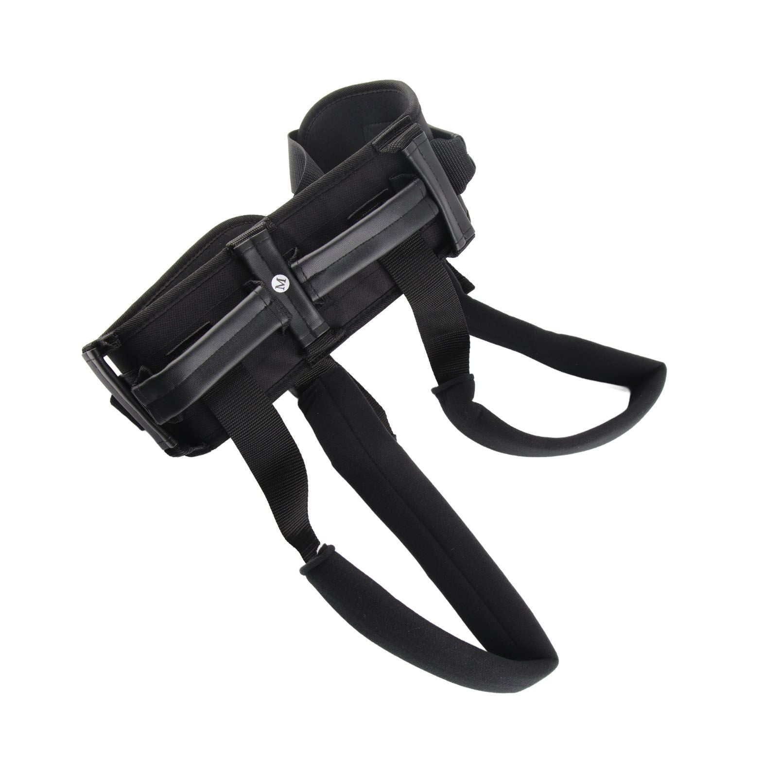 Transfer and Walking Gait Belt with Handles Adjustable Elderly Standing Assist Lift Belt for Seniors Caregiver Nurse Black