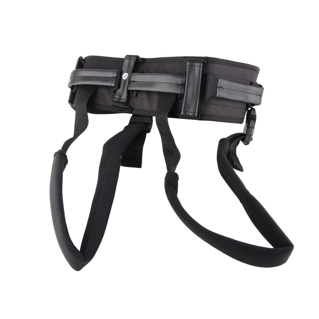 Transfer and Walking Gait Belt with Handles Adjustable Elderly Standing Assist Lift Belt for Seniors Caregiver Nurse Black