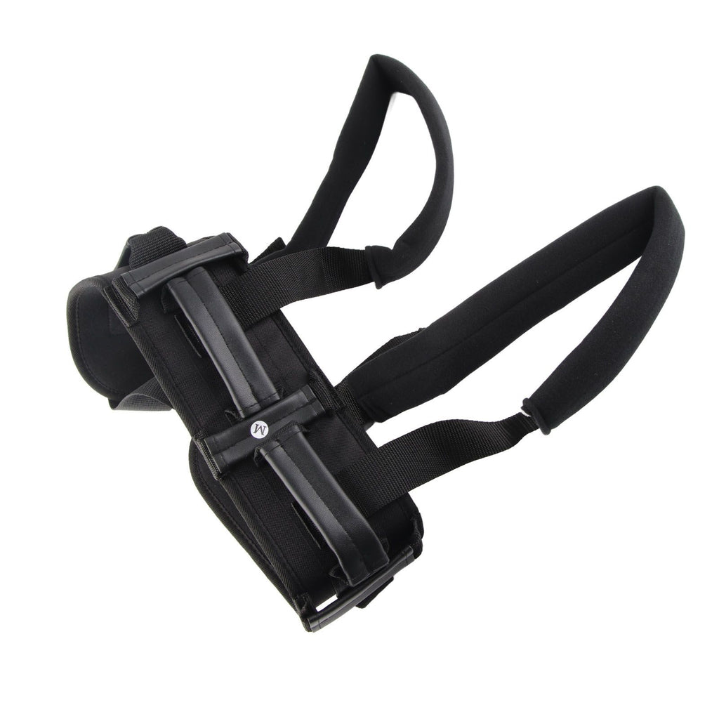 Transfer and Walking Gait Belt with Handles Adjustable Elderly Standing Assist Lift Belt for Seniors Caregiver Nurse Black