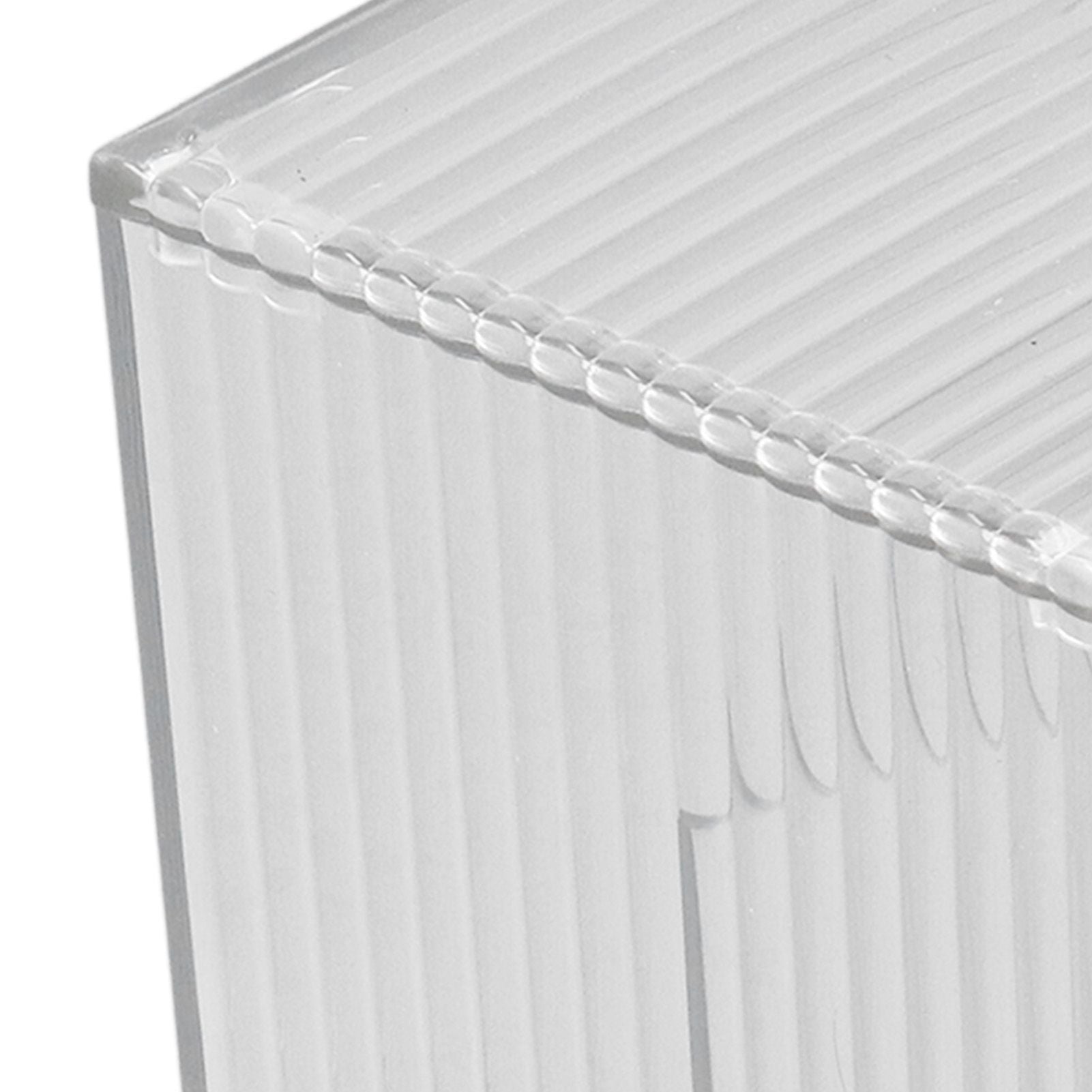 2Pcs Cotton Swab Holder Clear Durable Plastic Safe Widely Used Cotton Ball Organizer for Office Family Tabletop