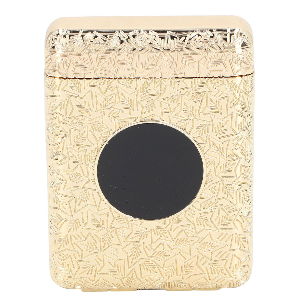 Retro Metal Cigarette Case Box 16 Capacity 3 Open Cigarette Case for Women Men Vintage Relief Pattern Gold