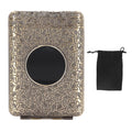 Retro Metal Cigarette Case Box 16 Capacity 3 Open Cigarette Case for Women Men Vintage Relief Pattern Bronze